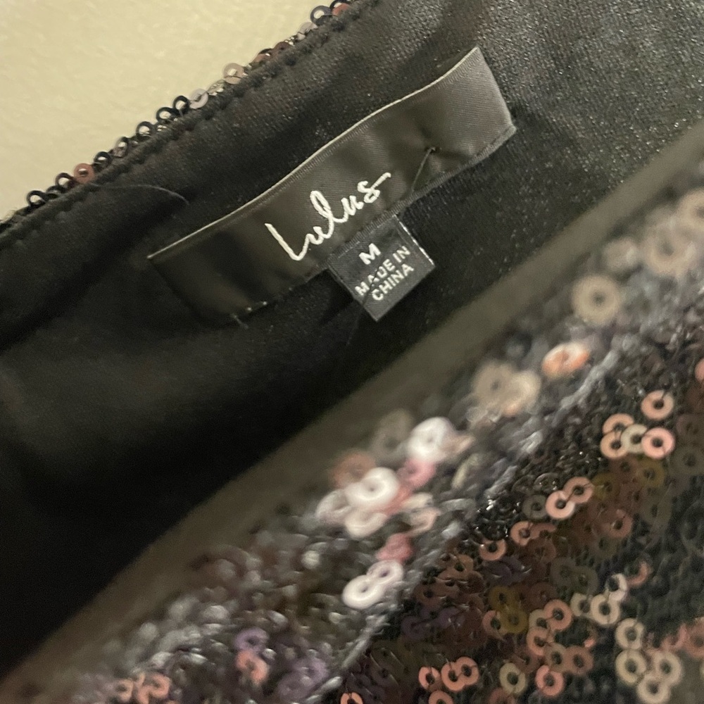 ~Lulus Sequin Dress, black. Size Medium. NWT - Picture 11 of 14